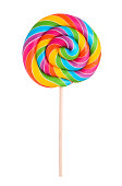 Colorful rainbow lollipop swirl