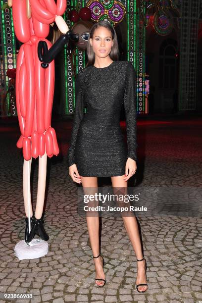 Cindy Bruna attends the ADR Party during Milan Fashion Week Fall/Winter 2018/19 on February 24, 2018 in Milan, Italy.