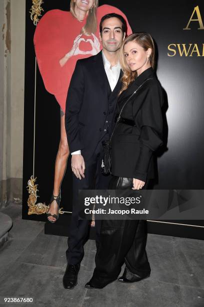 Elizabeth Sulcer and Mohammed Al Turki attend the ADR Party during Milan Fashion Week Fall/Winter 2018/19 on February 24, 2018 in Milan, Italy.