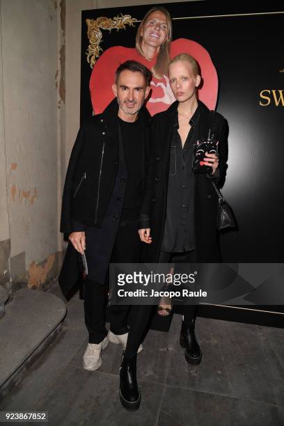 Neil Barrett and Marjan Jonkman attend the ADR Party during Milan Fashion Week Fall/Winter 2018/19 on February 24, 2018 in Milan, Italy.