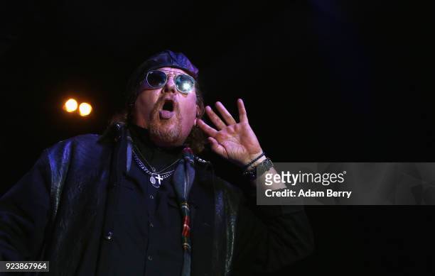 Joseph Williams of Toto performs during a concert at Columbiahalle on February 24, 2018 in Berlin, Germany.