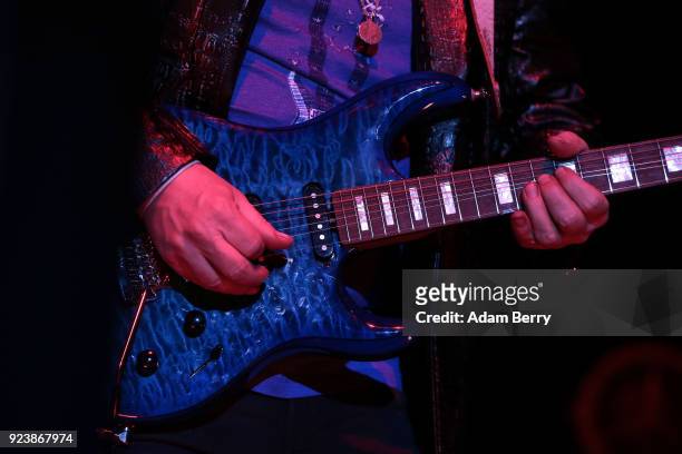 Steven Lee Lukather of Toto performs during a concert at Columbiahalle on February 24, 2018 in Berlin, Germany.