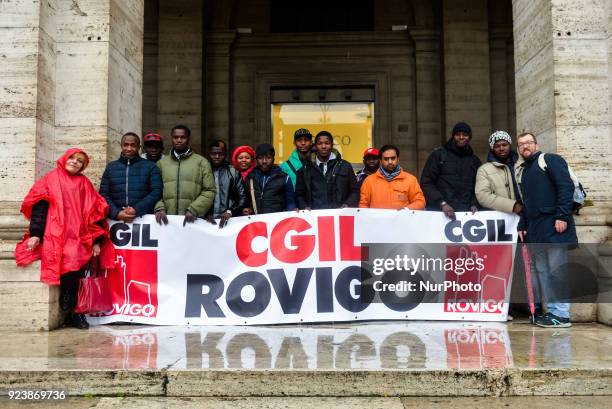 No more racism, no more fascism march in Rome, Italy, called by ANPI - Associazione Nazionale Partigiani on Saturday, February 24, 2018.