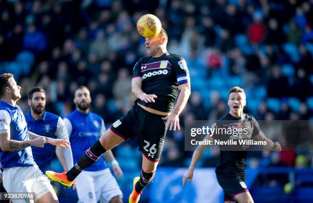 John Terry of Aston Villa during the Sky Bet Championship match between Sheffield Wednesday and Aston Villa at Hillsborough on February 24, 2018 in...