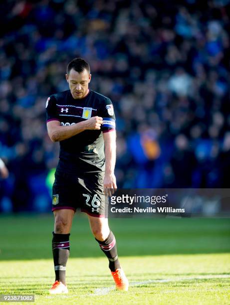 John Terry of Aston Villa during the Sky Bet Championship match between Sheffield Wednesday and Aston Villa at Hillsborough on February 24, 2018 in...