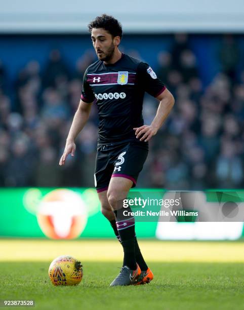 Neil Taylor of Aston Villa during the Sky Bet Championship match between Sheffield Wednesday and Aston Villa at Hillsborough on February 24, 2018 in...