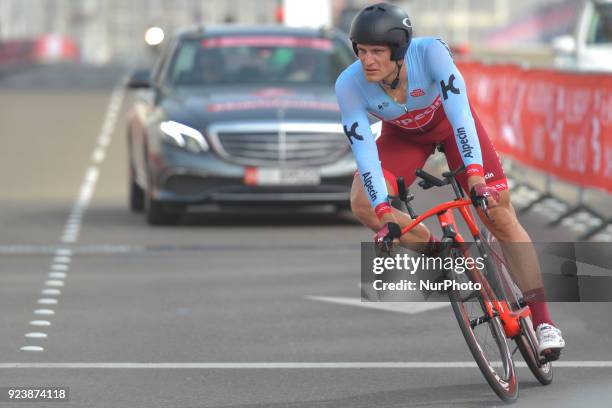 Germany's Marcel Kittel from Team Katusha Alpecin, in action during the fourth stage, 12.6km individual time trial Al Maryah Island Stage of the 2018...