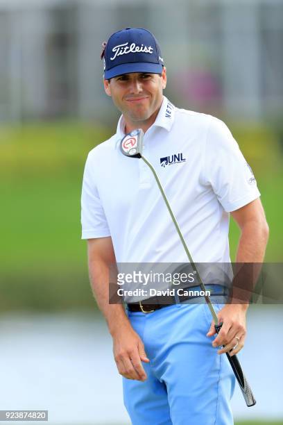 Ben Martin of the United States lfollows his long putt on the 16th hole during the third round of the 2018 Honda Classic on The Champions Course at...