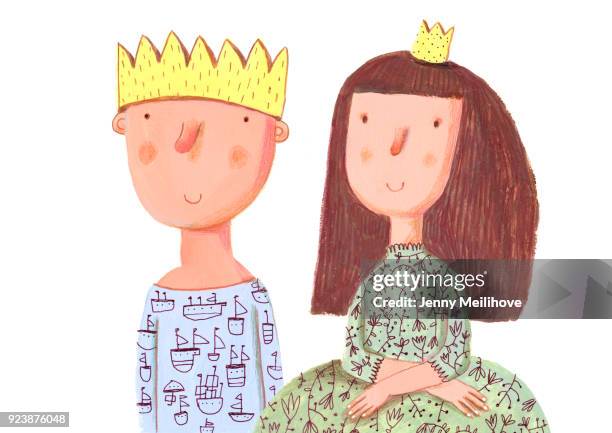 prince and princess - prins-koninklijk-persoon stockfoto's en -beelden
