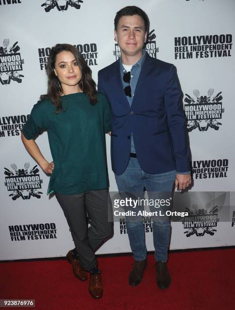 Barbie Robertson and Jay Jimenez attend the 17th Annual Hollywood Reel Independent Film Festival Award Ceremony Red Carpet Event held at Regal...