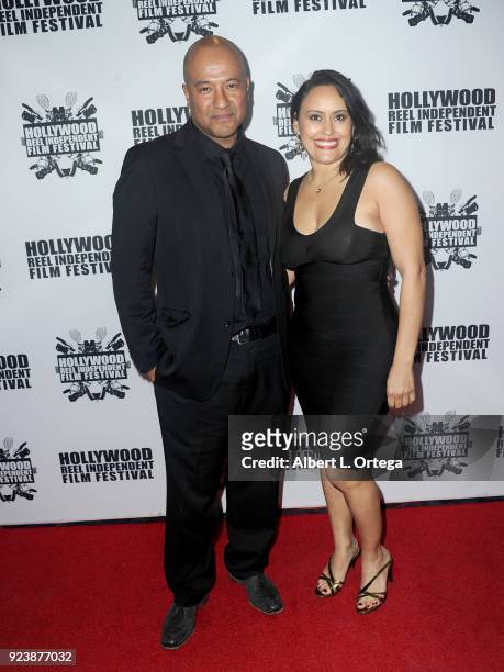 Juan Escobedo and Toni Torres attend the 17th Annual Hollywood Reel Independent Film Festival Award Ceremony Red Carpet Event held at Regal Cinemas...