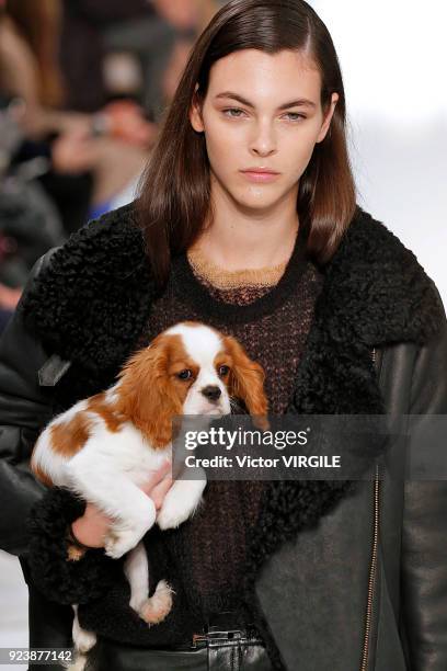 Vittoria Ceretti walks the runway at the Tod's Ready to Wear Fall/Winter 2018-2019 fashion show during Milan Fashion Week Fall/Winter 2018/19 on...