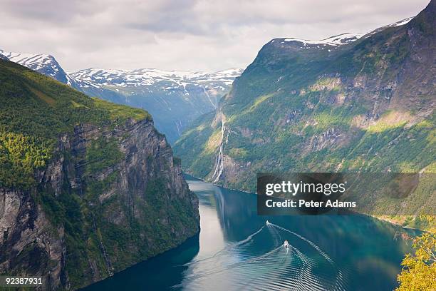 geirangerfjord, western fjords, norway - norwegisch stock-fotos und bilder