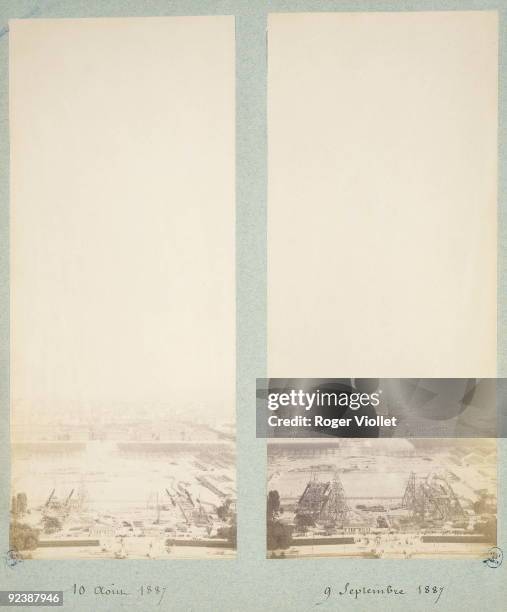 Album of the construction of the Eiffel Tower, from August 10 to September 9, 1887. Paris, musée Carnavalet.