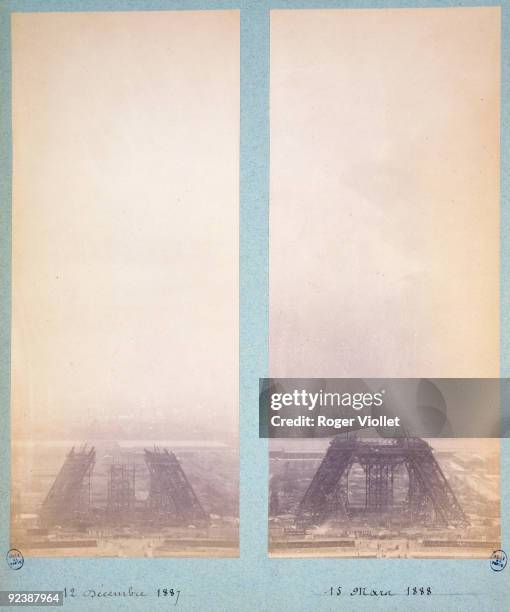 Album of the construction of the Eiffel Tower, from December 12, 1887 to March 15, 1888. Paris, musée Carnavalet.