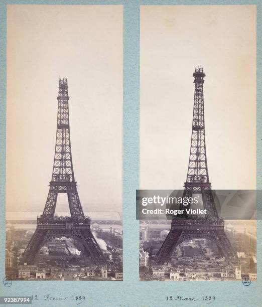 Album of the construction of the Eiffel Tower, from February 12 to March 12, 1889. Paris, musée Carnavalet.