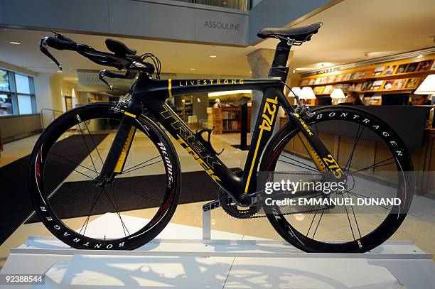 Trek Speed Concept bicycle, known as the "Stolen Bike" after two thieves stole it from champion cyclist Lance Armstrong on his return to competition...