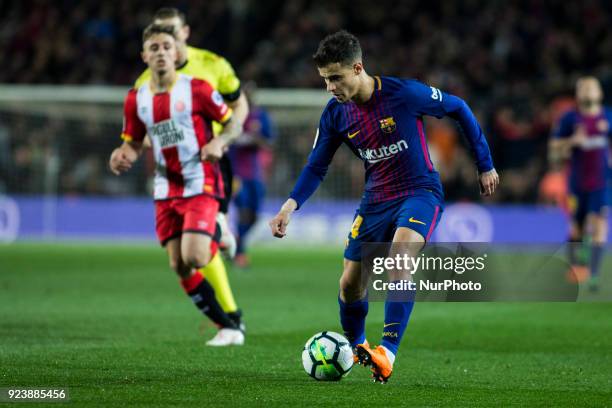 Phillip Couthino from Brasil of FC Barcelona during La Liga match between FC Barcelona v Girona at Camp Nou Stadium in Barcelona on 24 of February,...