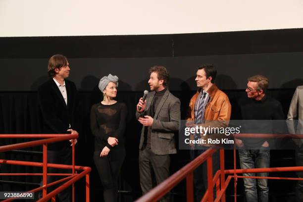 Serge Levin, Sara K. Edwards, Jeff Solomon, Jeffrey C. Wolf, Charles Baker attend the World Premiere of ALTERSCAPE directed by Serge Levin at The...