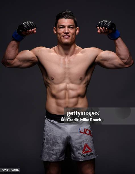 Alan Jouban poses for a portrait backstage after his victory over Ben Saunders during the UFC Fight Night event at Amway Center on February 24, 2018...