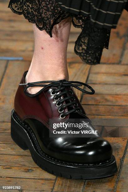 Model walks the runway at the Antonio Marras Ready to Wear Fall/Winter 2018-2019 fashion show during Milan Fashion Week Fall/Winter 2018/19 on...