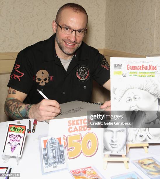 Illustrator Jon Gregory attends Vegas Toy Con at the Circus Circus Las Vegas on February 24, 2018 in Las Vegas, Nevada.