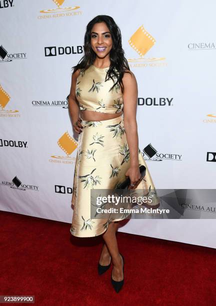 Farah Merani attends the 54th annual Cinema Audio Society Awards at Omni Los Angeles Hotel on February 24, 2018 in Los Angeles, California.