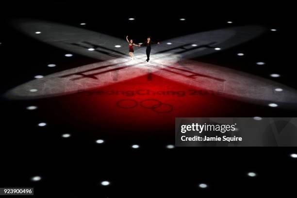 Wenjing Sui and Cong Han of Chia perform during the Figure Skating Gala Exhibition at Gangneung Ice Arena on February 25, 2018 in Gangneung, South...