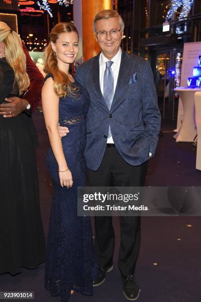 Wolfgang Bosbach andhis daughter Viktoria Bosbach attend the Miss Germany Contest Final 2018 on February 25, 2018 in Rust, Germany.