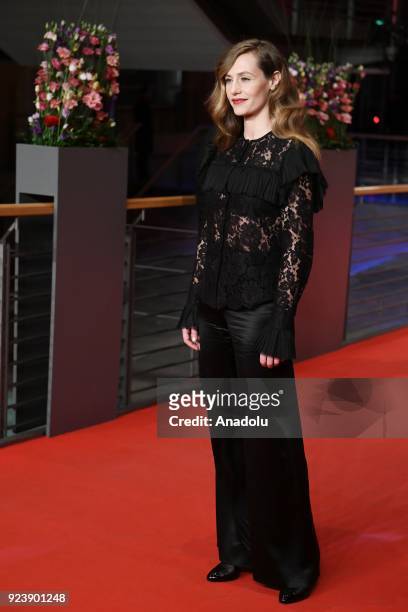 Jury Member of Berlinale Film Festival, Cecile de France, arrives for the 68th edition of the International Film Festival Berlin, Berlinaleat the...