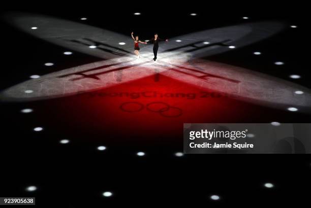 Wenjing Sui and Cong Han of Chia perform during the Figure Skating Gala Exhibition at Gangneung Ice Arena on February 25, 2018 in Gangneung, South...