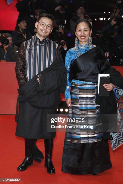 Guests of Tibet attend the closing ceremony during the 68th Berlinale International Film Festival Berlin at Berlinale Palast on February 24, 2018 in...