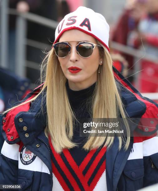 Ivanka Trump is seen at the Olympic Sliding Centre on February 25, 2018 in Pyeongchang-gun, South Korea.