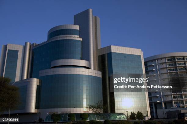 The ministry of health building in central Gaborone on September 21, 2009 in Gaborone, Botswana. Debswana, a 50/50 partnership between the De Beers...