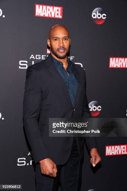 Henry Simmons attends the 100th episode celebration of ABC's "Marvel's Agents of S.H.I.E.L.D." at OHM Nightclub on February 24, 2018 in Hollywood,...