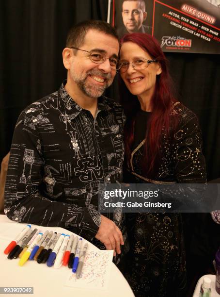 Actor Mike Quinn and his wife Jerri Quinn attend Vegas Toy Con at the Circus Circus Las Vegas on February 24, 2018 in Las Vegas, Nevada.