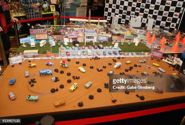 Pixar display from the movie "Cars 3" is seen during Vegas Toy Con at the Circus Circus Las Vegas on February 24, 2018 in Las Vegas, Nevada.