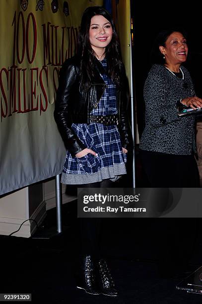 Singer and actress Miranda Cosgrove attends the Colgate Oral Health Festival at the Radisson Martinique on October 27, 2009 in New York City.