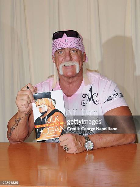 Hulk Hogan promotes "My Life Outside The Ring" at Barnes & Noble 5th Avenue on October 27, 2009 in New York City.