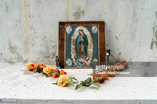 a virgin of guadalupe shrine in mazatlán sinaloa mexico - virgen de guadalupe stock pictures, royalty-free photos & images