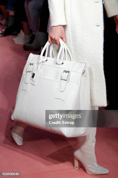 Bag detail at the Blumarine show during Milan Fashion Week Fall/Winter 2018/19 on February 23, 2018 in Milan, Italy.