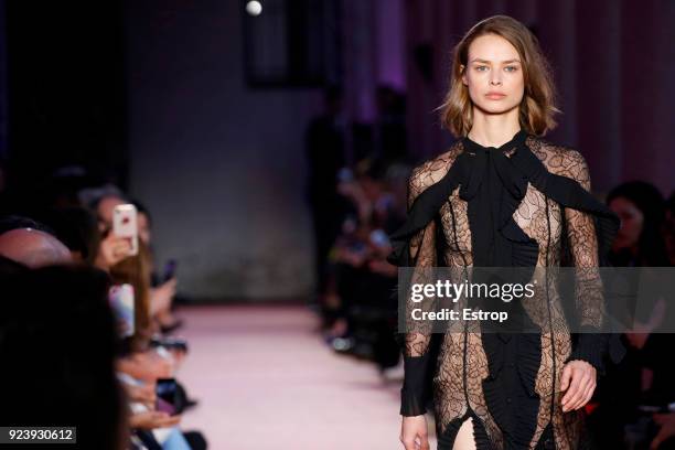 Atmosphere at the Blumarine show during Milan Fashion Week Fall/Winter 2018/19 on February 23, 2018 in Milan, Italy.