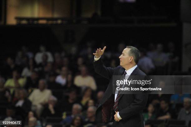 Texas A&M Aggies head coach Billy Kennedy directs his team in the second half of a Southeastern Conference game between the Vanderbilt Commodores and...