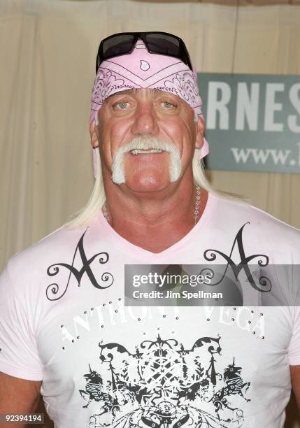 Wrestler Hulk Hogan promotes "My Life Outside The Ring" at Barnes & Noble 5th Avenue on October 27, 2009 in New York City.