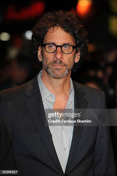 Director Joel Coen attends the screening of 'A Serious Man' during The Times BFI London Film Festival at Vue West End on October 27, 2009 in London,...