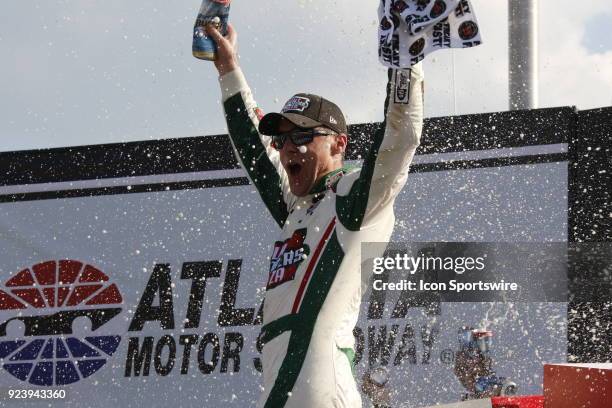 Hampton, GA Kevin Harvick Biagi-DenBeste Racing Hunt Brothers Pizza Ford Mustang during the running of the 27th annual Rinnai 250 on Saturday...