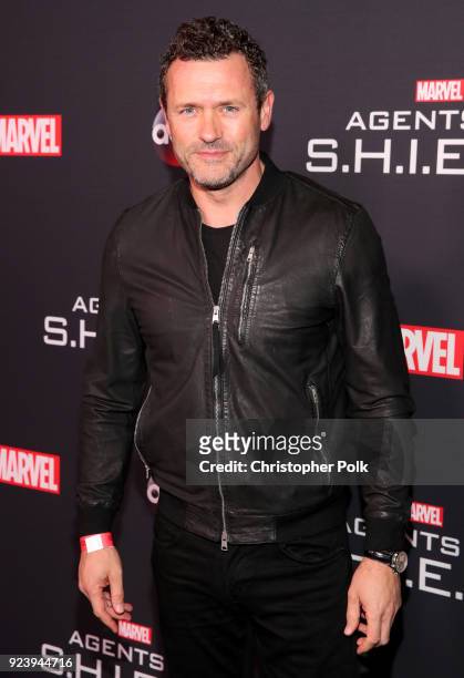 Jason O'Mara attends the 100th episode celebration of ABC's "Marvel's Agents of S.H.I.E.L.D." at OHM Nightclub on February 24, 2018 in Hollywood,...