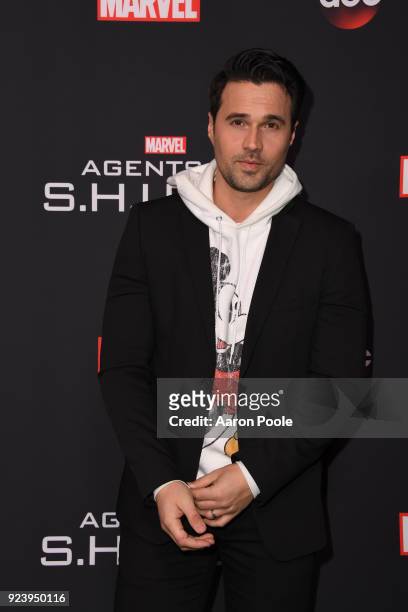 The Cast and Executive Producers of Walt Disney Television via Getty Images's "Marvel's Agents of S.H.I.E.L.D." celebrate its milestone 100th episode...