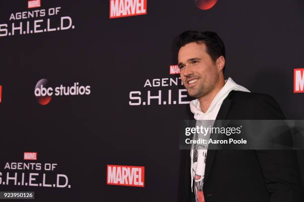 The Cast and Executive Producers of Walt Disney Television via Getty Images's "Marvel's Agents of S.H.I.E.L.D." celebrate its milestone 100th episode...