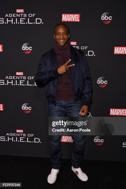 The Cast and Executive Producers of Walt Disney Television via Getty Images's "Marvel's Agents of S.H.I.E.L.D." celebrate its milestone 100th episode...